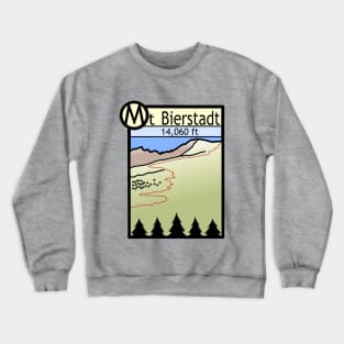 Mt Bierstadt Hiking Route Crewneck Sweatshirt